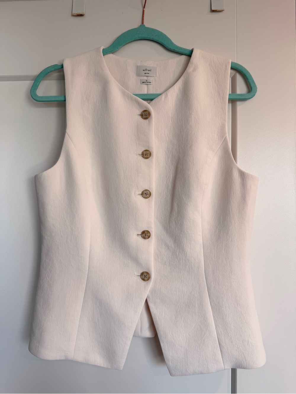 Aritzia wilfred regal vest - crepette in light birch